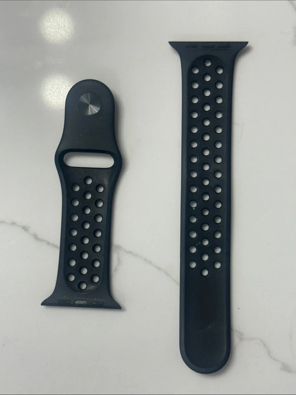 Nike Sport + Black Sport Silicone Apple Watch Band